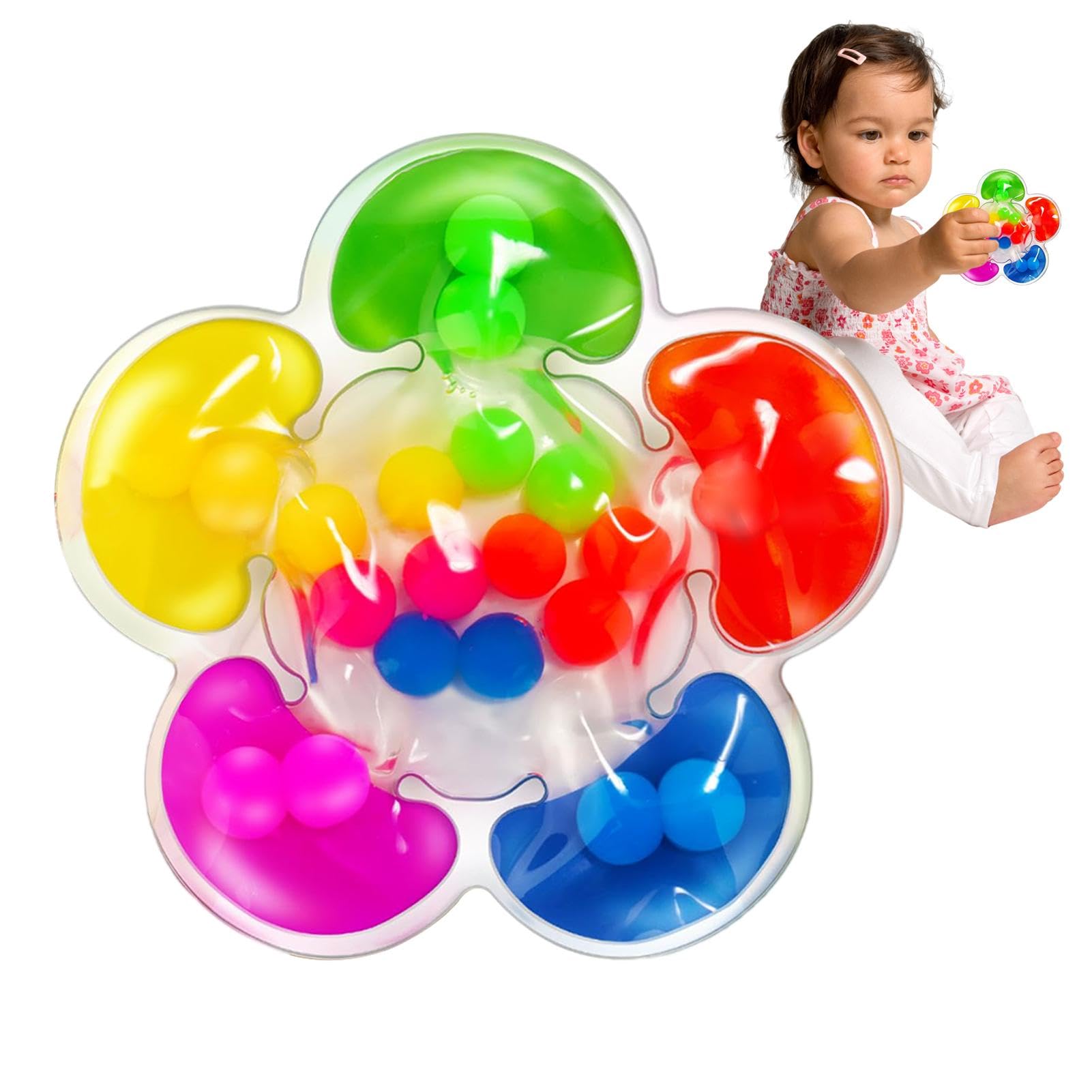 Color Sorting Sensory Toys for Toddlers - Fine Motor Skills Game, Montessori Learning Toys, Preschool Educational Flower Fidget Game with Color Matching | Perfect for Classroom, Home & Travel Play