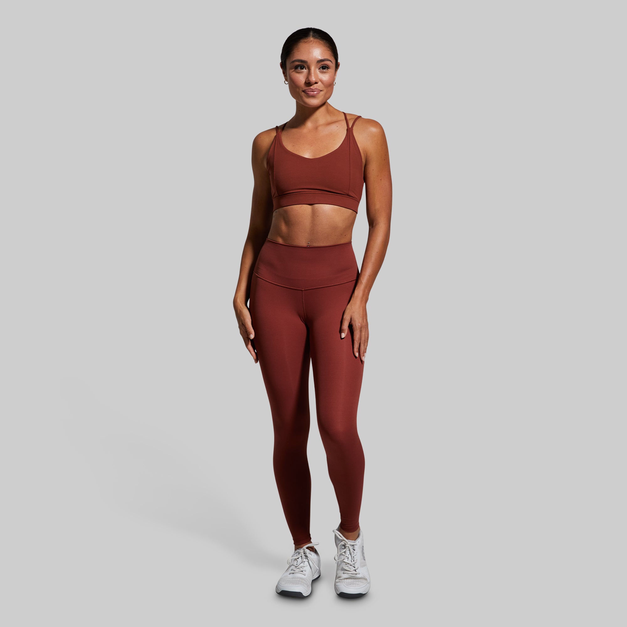 Your Go To Legging 2.0 - High Waisted Yoga Pants for Women (Brick Red) | Perfect for Workouts, Running & Lounge Wear