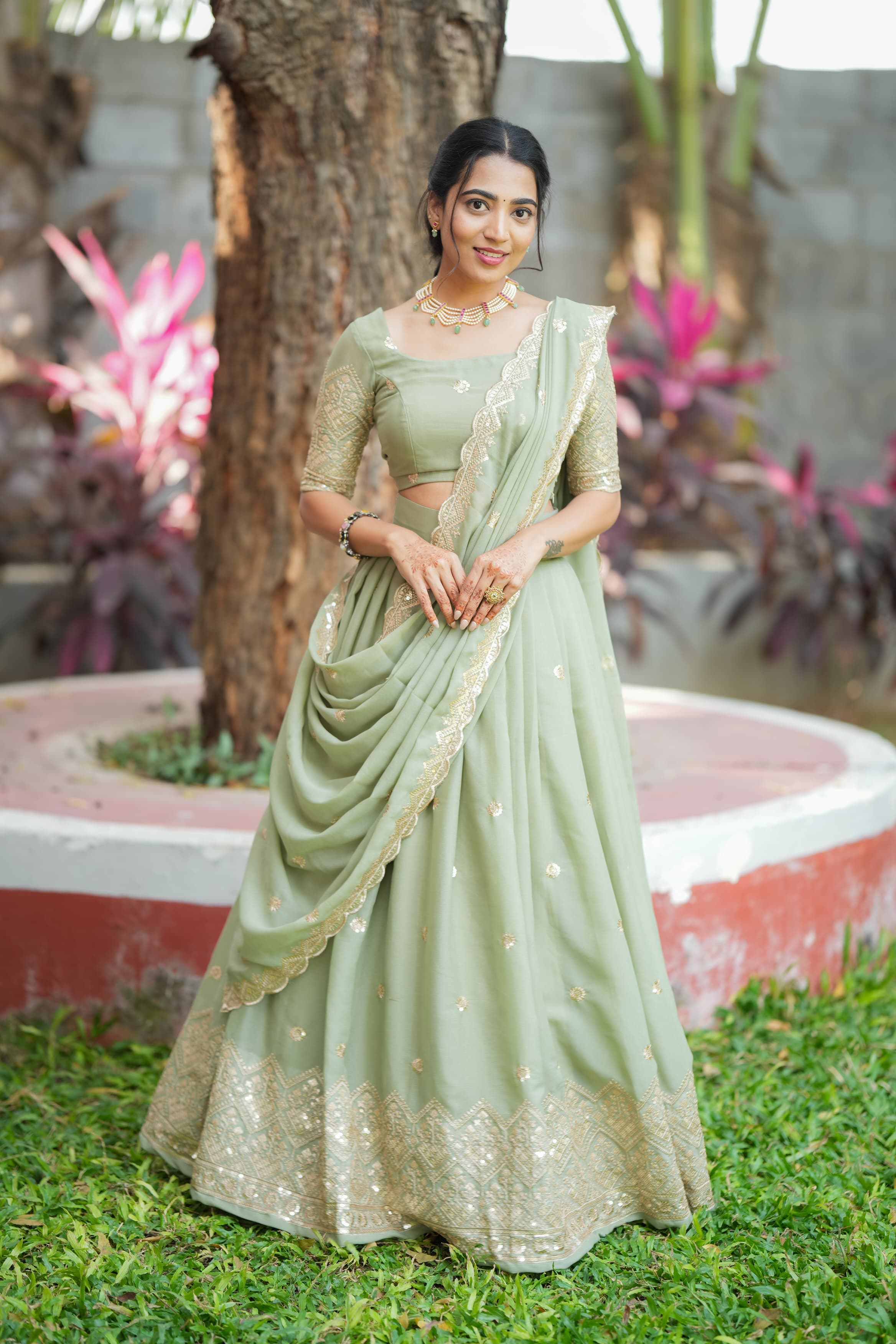 DD665 Valli Simple and Elegant Lehenga Choli Set for Women | Traditional Indian Bridal Wear | Perfect for Weddings, Festivals & Special Occasions