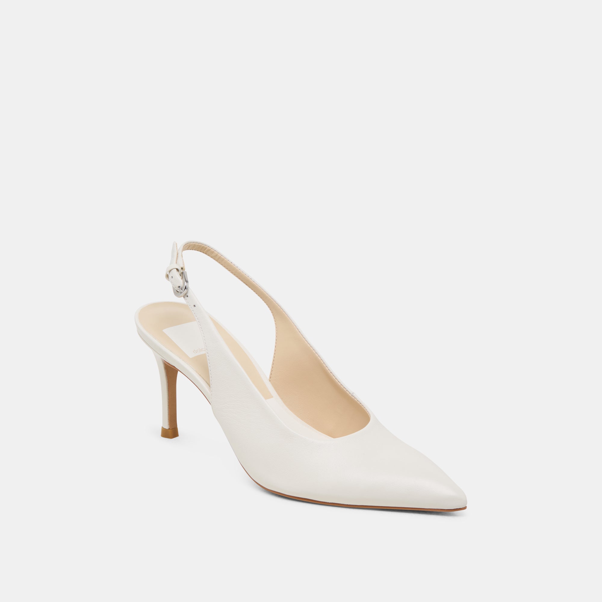 ELASI Women's White Leather Heels - Comfortable High Heels for Party, Wedding & Evening Events - Stylish Dress Shoes for Women