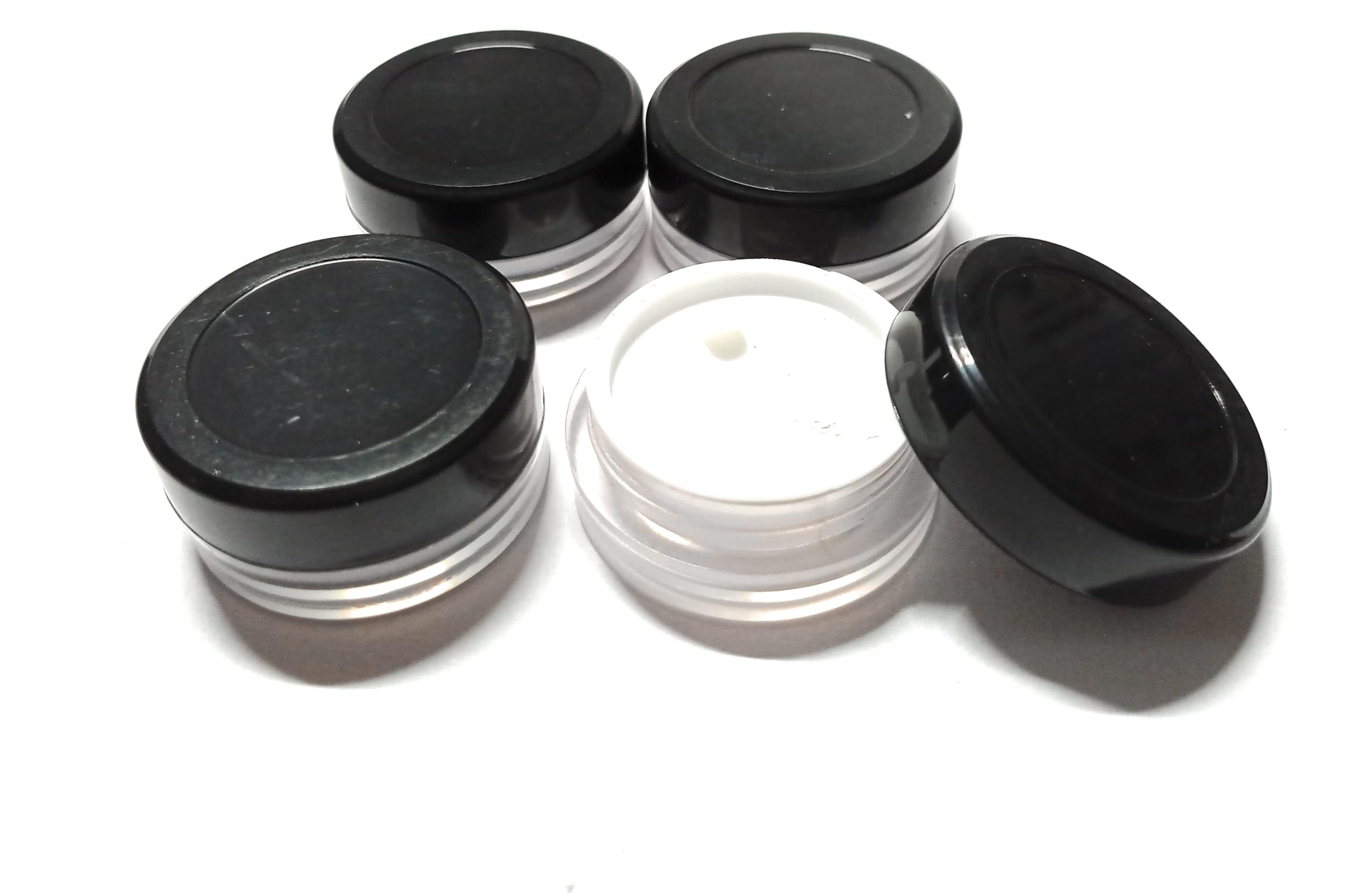 Shree MAHA 10 Gram Empty Cosmetic Sample Jars with Lids - 12 Pack BPA Free Plastic Small Makeup Containers for Travel, DIY Beauty Products & Skincare Samples