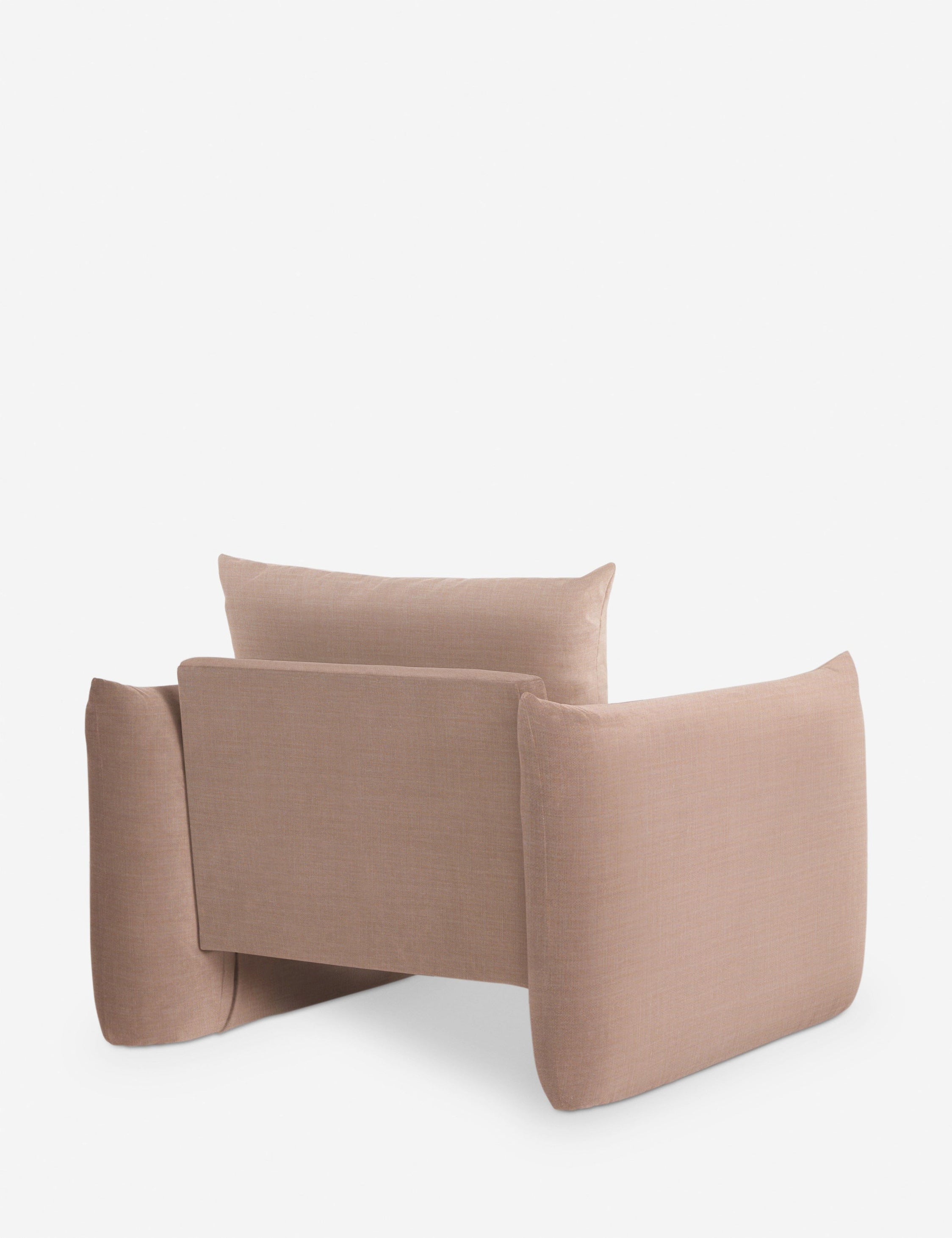 Modern Banks Accent Chair - Mid Century Style Lounge Chair with Wooden Legs for Living Room, Bedroom & Office - Comfortable Upholstered Armchair with Premium Fabric - Perfect for Reading, Relaxing & Home Decor