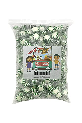 Bulk Spearmint Hard Candy - 3lbs Individually Wrapped Mints for Office, Parties & Fresh Breath | Spearmint Candies in Bulk