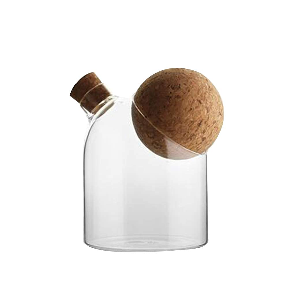Durable Clear Glass Food Storage Container with Ball Lid - Airtight Canister for Loose Tea, Coffee Beans, Sugar, Salt (Small Size) - Perfect for Kitchen Pantry Organization & Bulk Food Storage