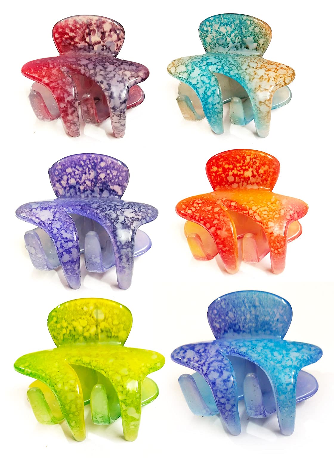 Stylish BHARATGAURAV Hair Clips for Women & Girls - 6 Multipattern Designs in Shiny Colors - Perfect for School, Parties & Everyday Fashion Accessories