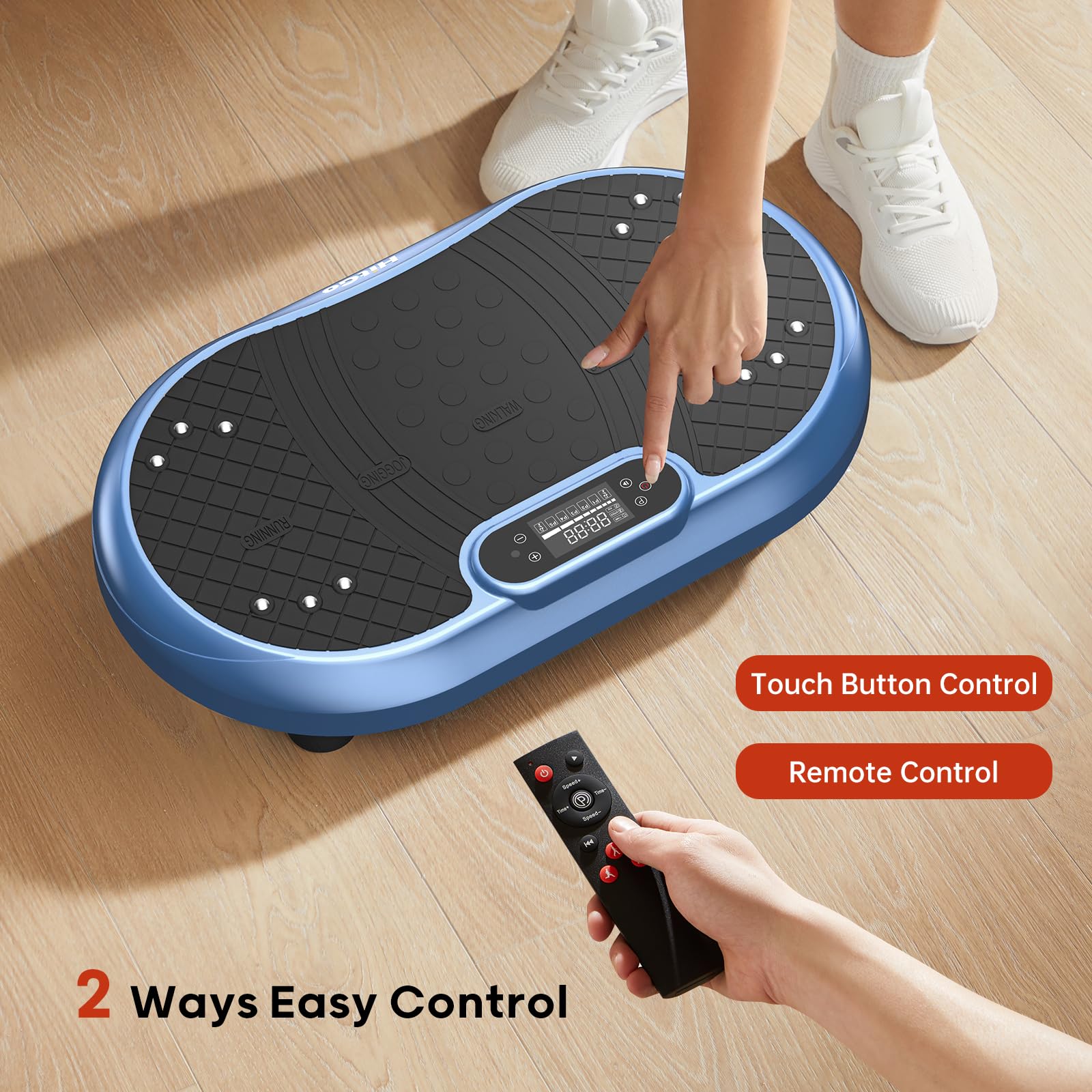 Vibration Plate Exercise Machine – Whole Body Vibration Platform with Bluetooth Speakers, Remote Control & Resistance Bands for Weight Loss, Toning & Lymphatic Drainage | Home Gym Workout Equipment for Fitness & Recovery