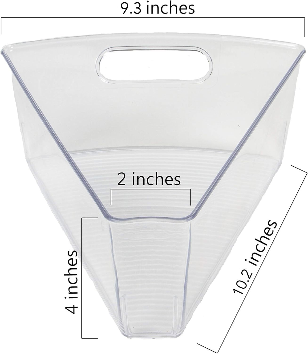 **2-Pack Clear & Sturdy Lazy Susan Turntable Organizer for Kitchen & Pantry - Deep Corner Cabinet Storage Bins with Built-In Handles - Perfect for Spices, Condiments & Baking Supplies**