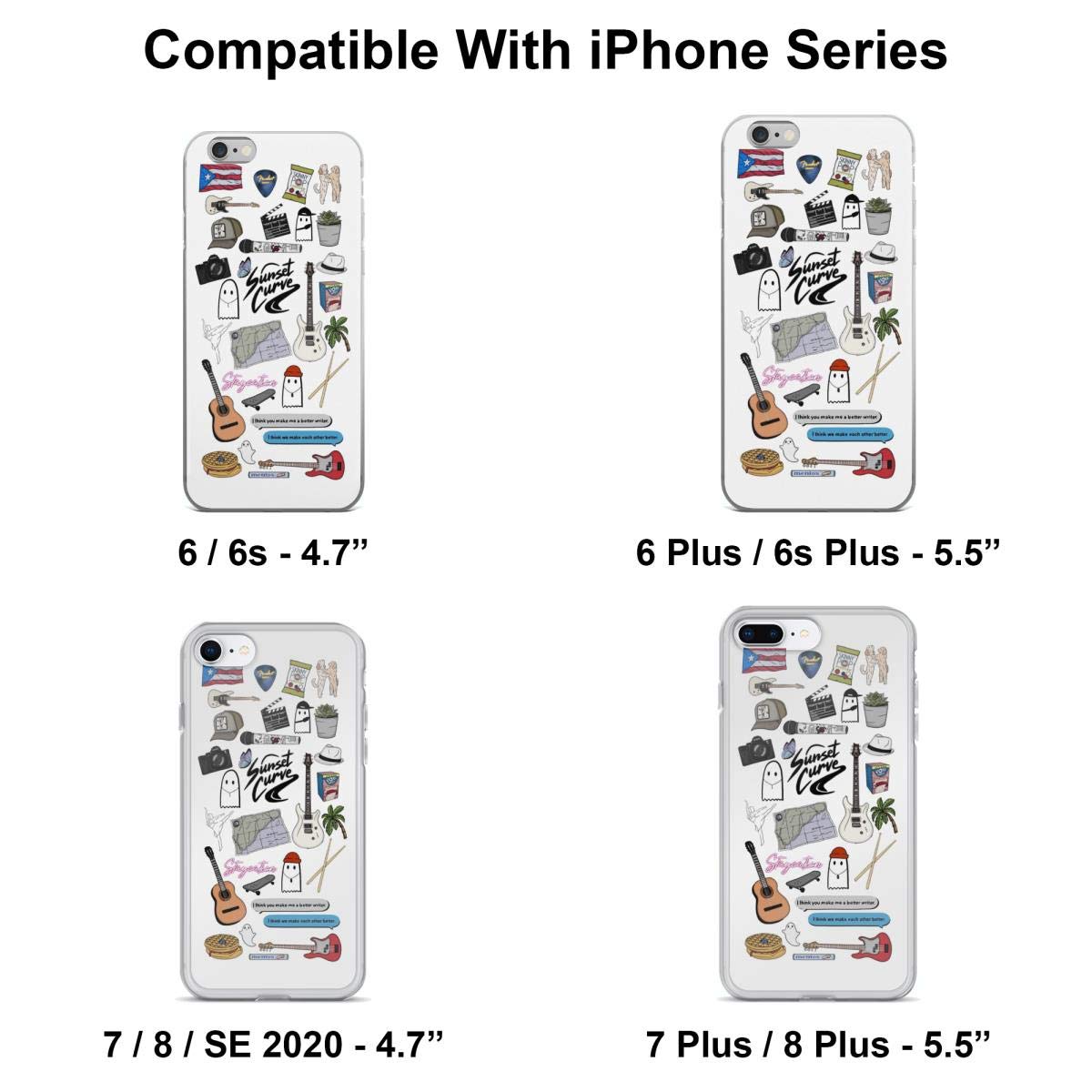 Jatp Collage Phone Case Compatible with iPhone 15 14 13 12 11 X Xs Xr 8 7 6 6s Plus Pro Max - Clear Transparent Protective Cover - Perfect for Daily Use, Travel & Photo Display