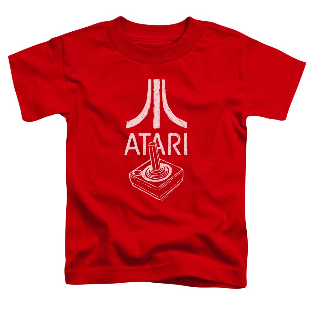 Atari Retro Joystick Controller Logo Toddler T-Shirt - Red Video Game Tee for Kids | Fun Casual Wear for Gaming Fans & Playtime