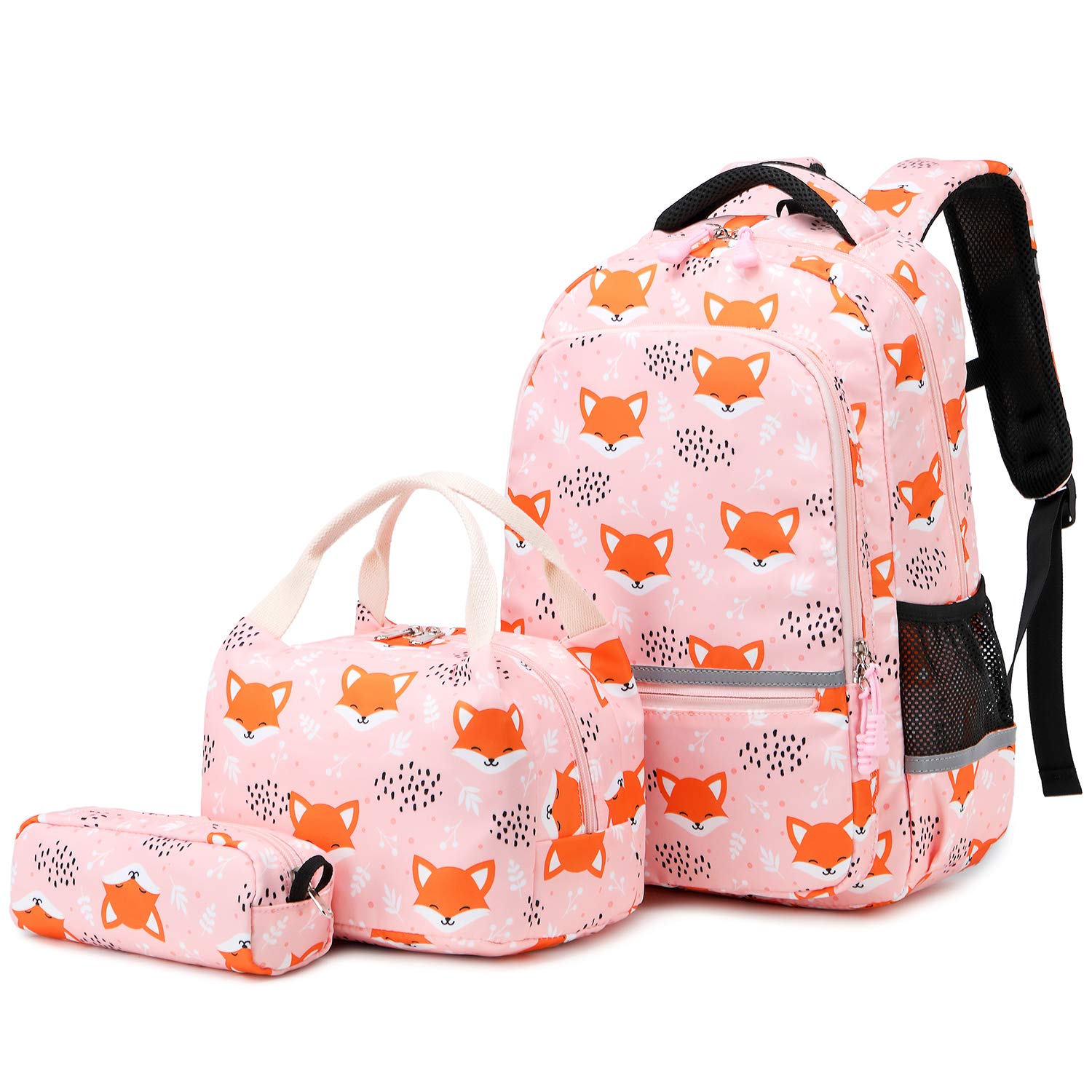 Soekidy Girls Backpack for School - Cute Fox & Unicorn Design, Lightweight Kids Bookbag for Preschool & Elementary Students - Perfect for Daily Use, Travel & Outdoor Adventures