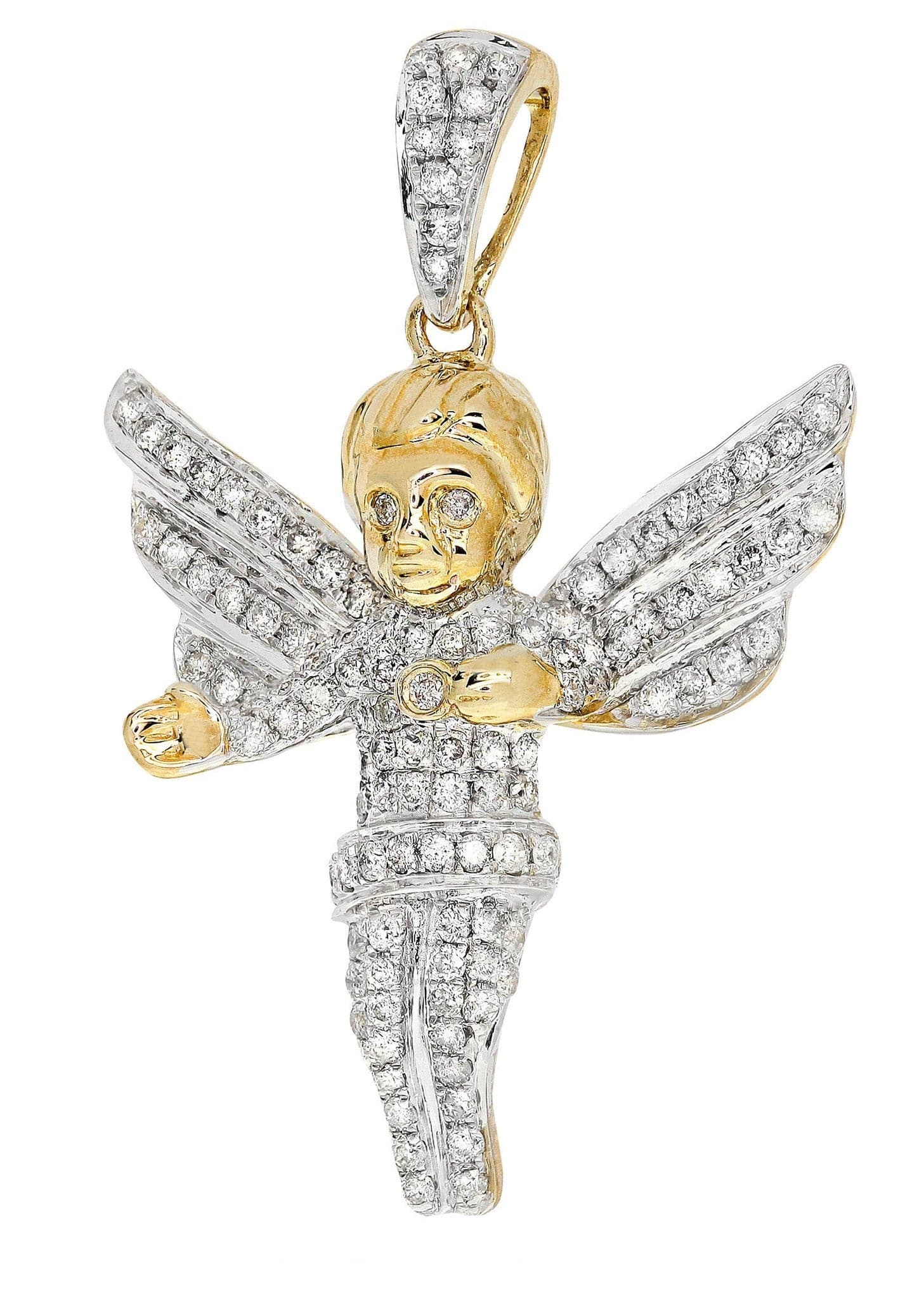 Diamond Angel Pendant Necklace - 4.14 Grams (0.81 Carats) - Elegant Jewelry Gift for Women - Perfect for Birthdays, Anniversaries & Special Occasions