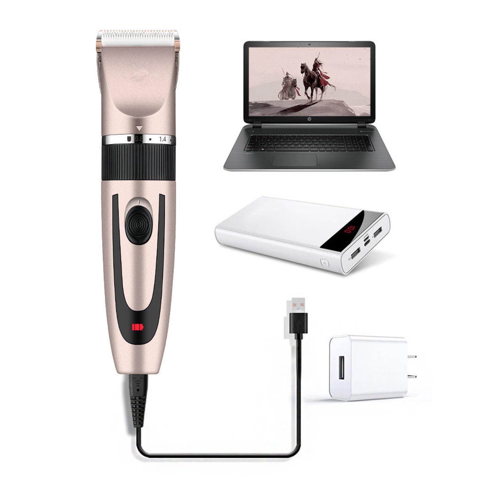 Professional Cordless Rechargeable Hair Clippers for Men & Women - Electric Hair Trimmer with Master Engraving Technology - Salon-Grade Hair Cutting & Styling Tool for Home Barbering & Grooming (Perfect for DIY Haircuts, Beard Trimming & Pet Grooming)