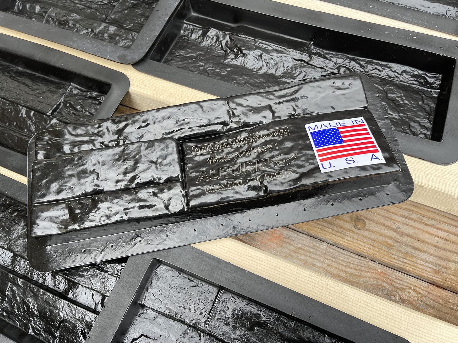 Durable Autumn-Themed Concrete Veneer Molds - Set of 15 Unique DIY Cement Molds for Veneer Panels & Stone Effects | Perfect for Home Decor, Garden Pathways, and Wall Accents