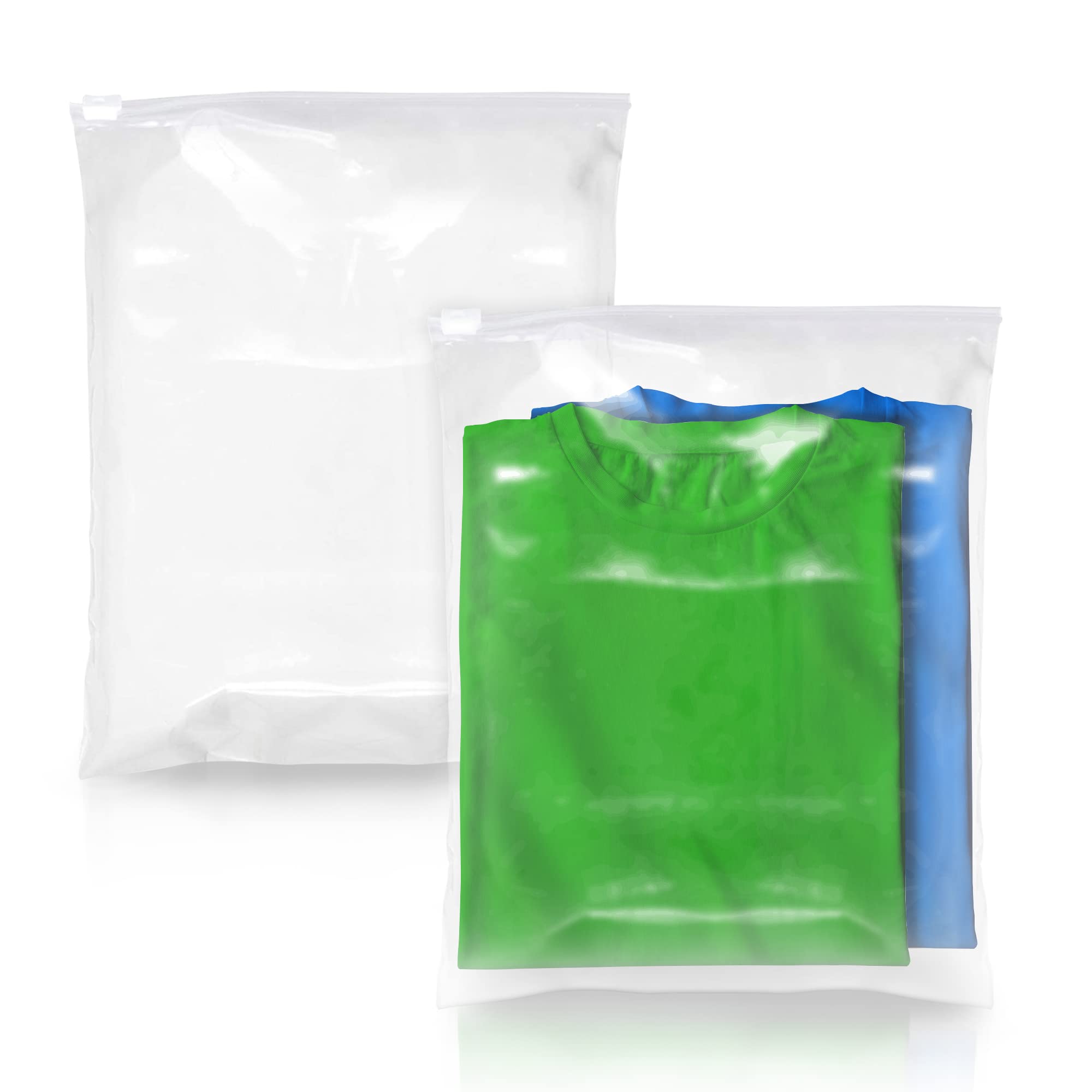 250 Pack 12x15 Inch Clear Polyethylene Slide Seal Top Bags - 2.75 Mil Thick for Food Storage, Industrial Packing & Healthcare Supplies | Durable Plastic Bags for Retail, Shipping & Organization