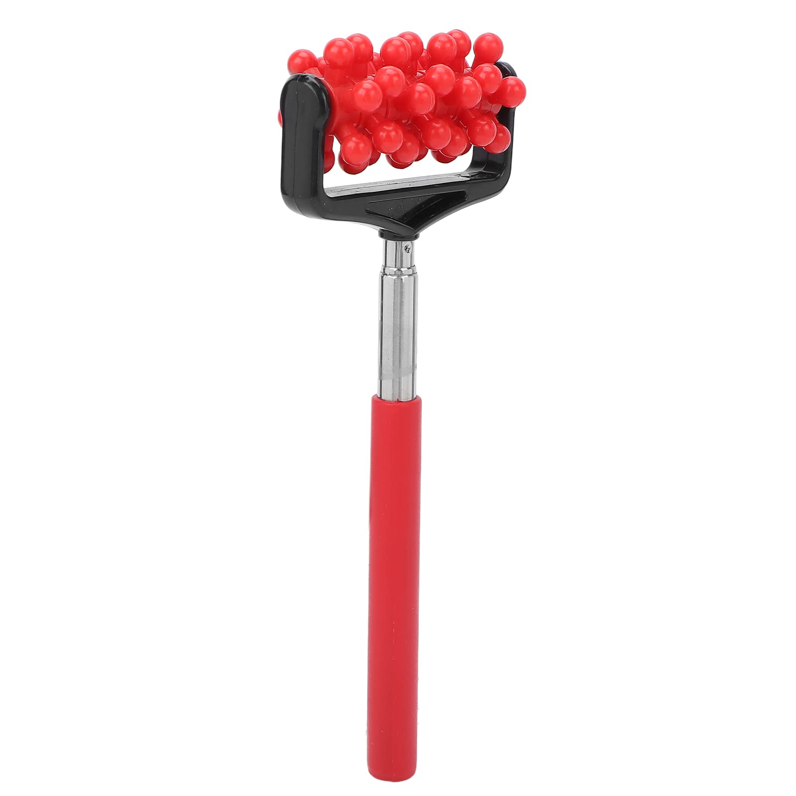 Telescopic Massage Roller Stick for Muscle Pain Relief - Portable Back & Leg Massager for Men & Women - Adjustable Deep Tissue Massage Tool for Sore Muscles (Red) - Perfect for Post-Workout Recovery & Home Use