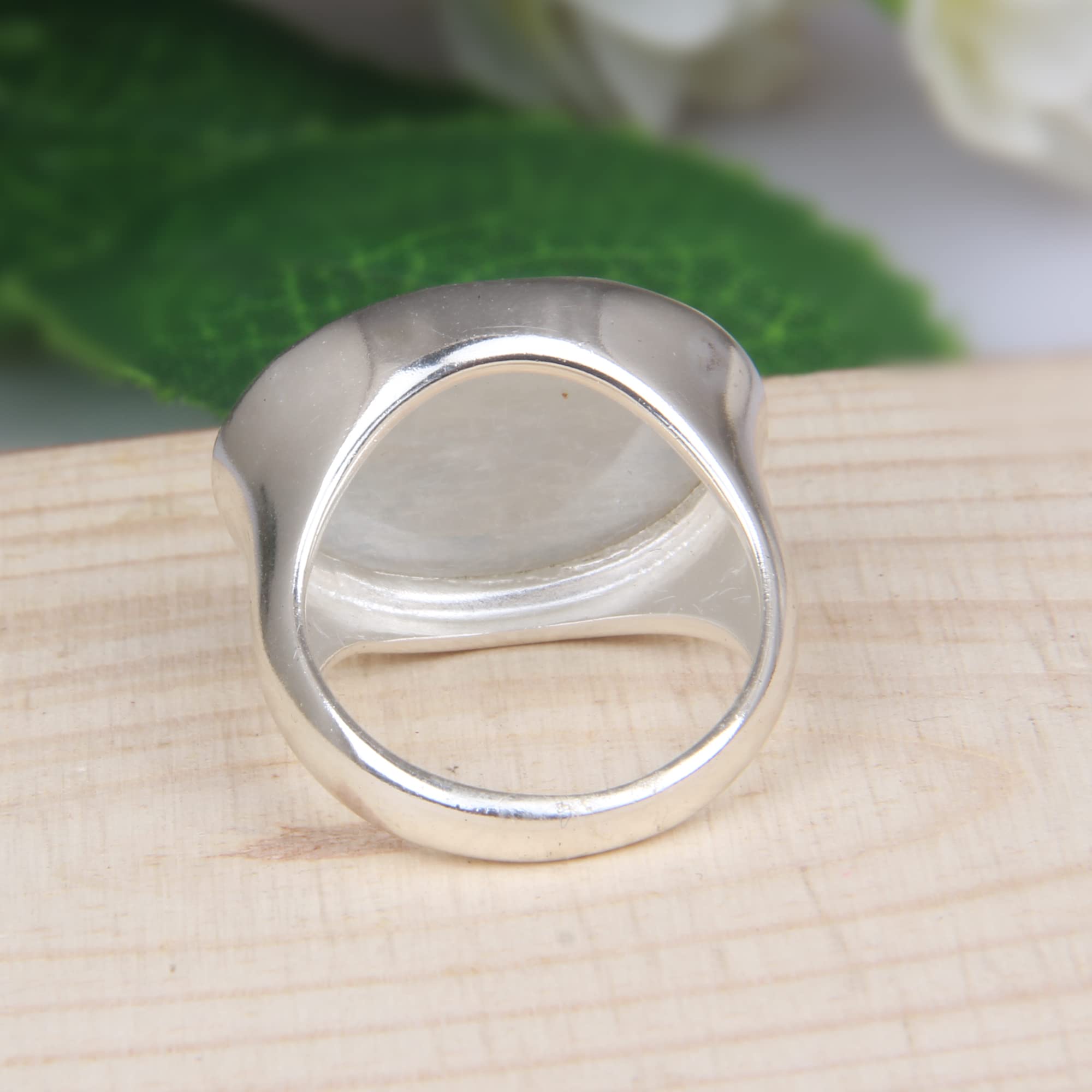 Handmade Rainbow Moonstone Ring for Women - Elegant Wedding, Engagement, Bridesmaid & Mother's Jewelry - Personalized Birthday, Graduation, Retirement & Teacher Gift (Size 9.5) | Perfect for Special Occasions, Daily Wear & Gift Giving