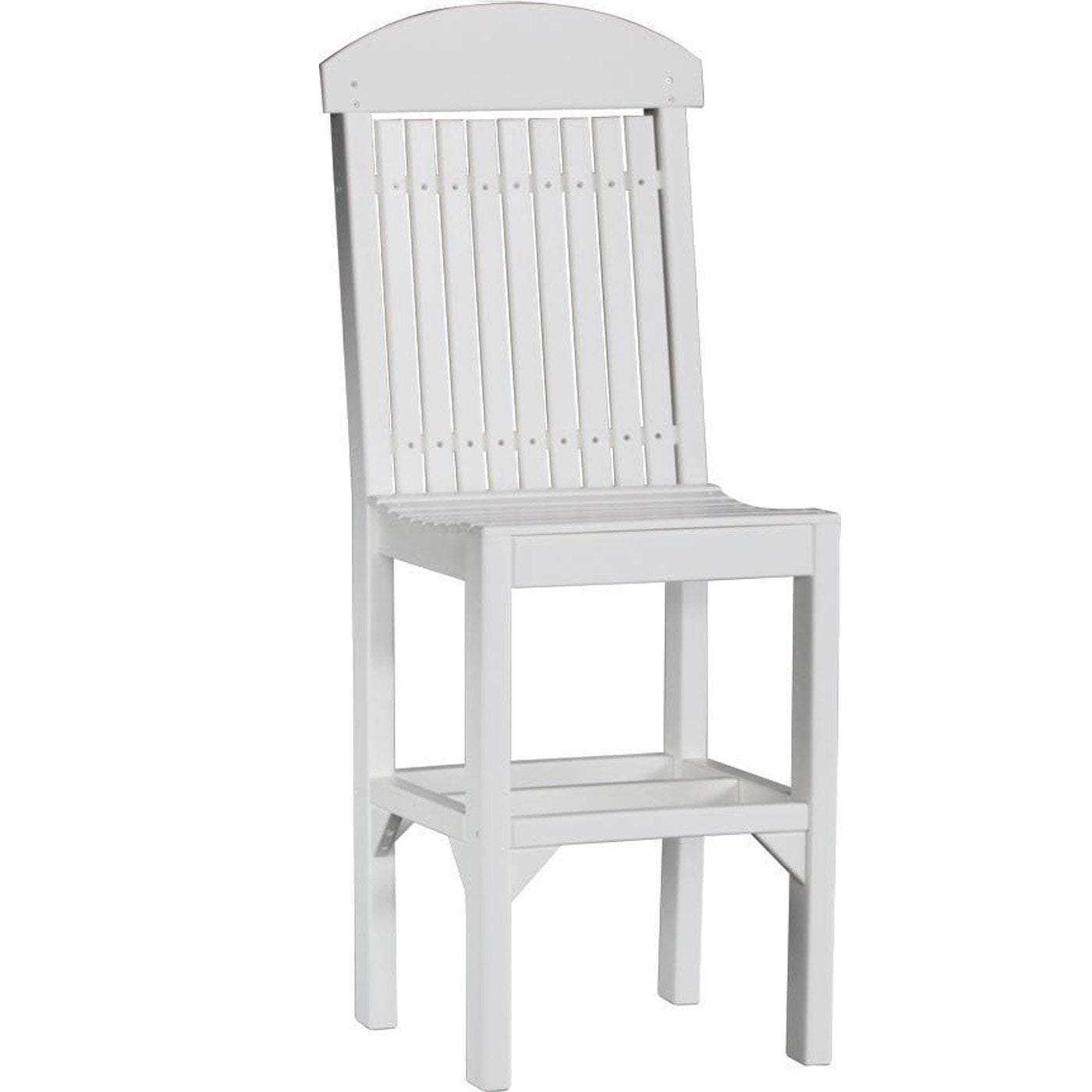 LuxCraft White Recycled Plastic Patio Chair with Cup Holder - Outdoor Dining, Poolside Relaxation, Garden Seating & Backyard Furniture