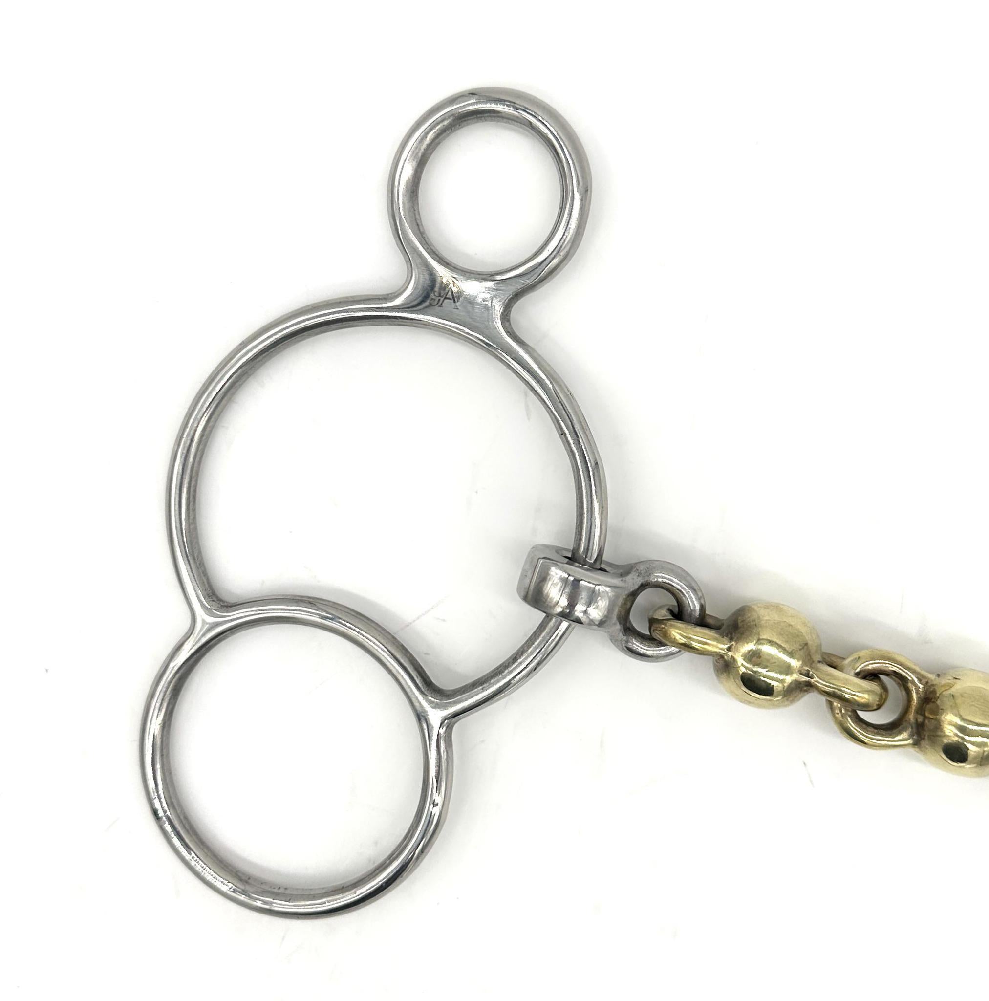 Jake Adams Brass Mouth Waterford 2 Ring Bit Horse Bit - Durable & Comfortable for Training, Show & Western Riding