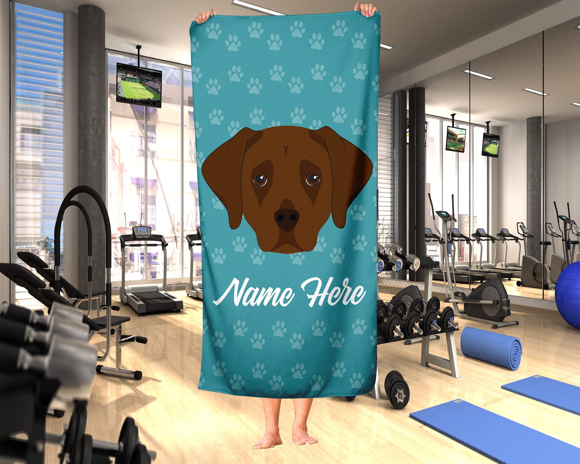 Custom Labrador Retriever Beach Towels - Personalized Dog Lover Gifts, Large & Medium Bath Towels for Pool, Beach, Travel - Soft Absorbent Towels for Adults & Kids - Perfect for Summer, Swimming, Spa Days & Pet Lovers