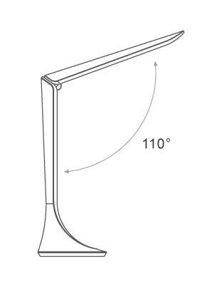 ADATA Tulip LED Desk Lamp - Adjustable Brightness, White & Blue Light, UK 3-Pin Plug (AL-DKDD300-8W55WB) - Perfect for Home Office, Study, Reading & Bedside Lighting