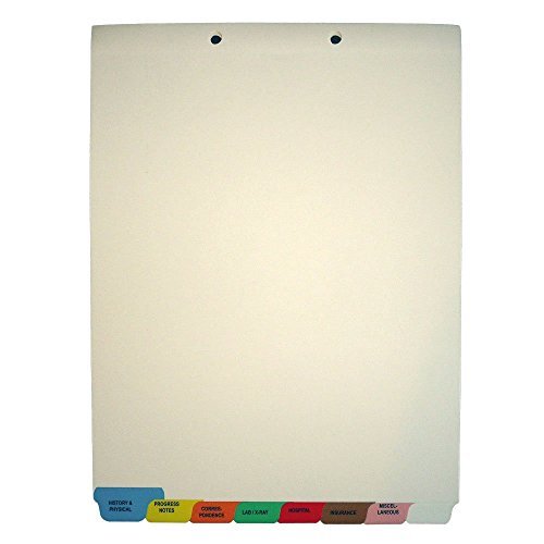 Medical Chart Divider Sets with Bottom Tabs - 1/8th Cut (50 Sets of 8 Tabs, 4 Boxes) - Perfect for Hospital Filing, Patient Records Organization & Medical Office Supplies
