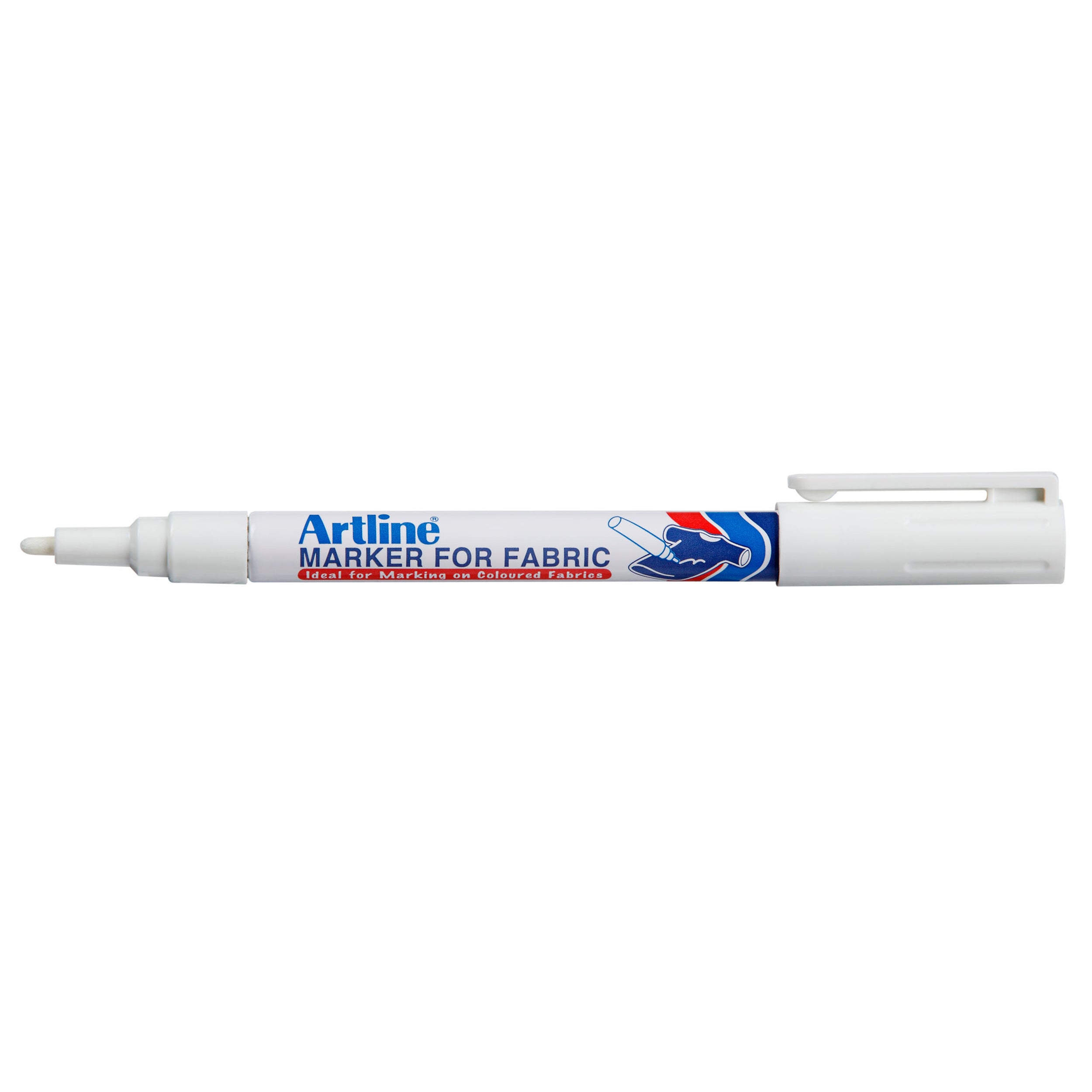 Artline 750 Laundry Marker - 1.2mm Fine Tip White Fabric Marker for Clothing Labels, Name Tags & DIY Crafts - Permanent Washable Ink for Socks, Uniforms & School Supplies