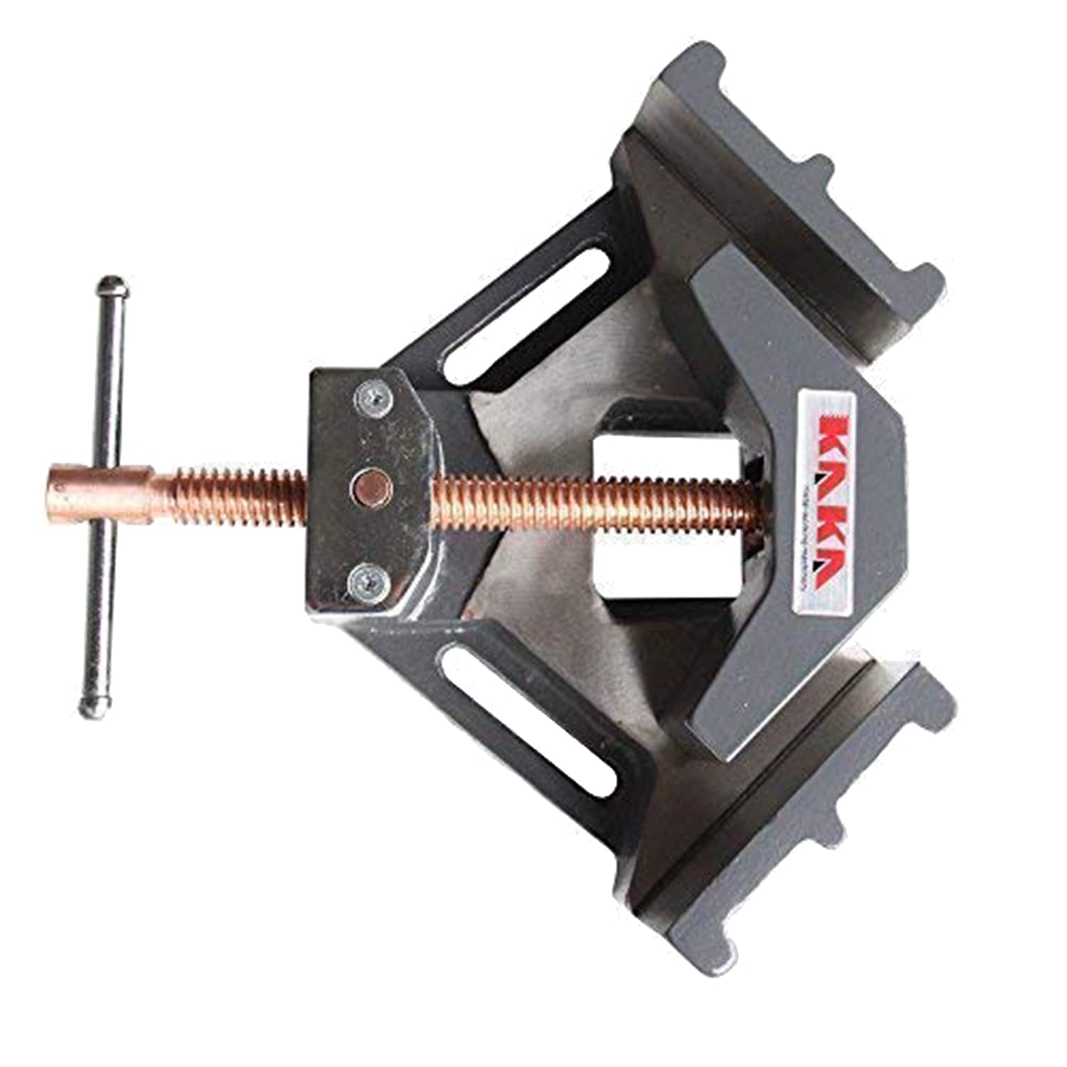 KAKA INDUSTRIAL AC-100 Heavy Duty 90 Degree Angle Clamp Vice - Solid Cast Iron Welding Clamp for Metalworking, Woodworking & DIY Projects - Perfect for Welding, Carpentry and Workshop Applications