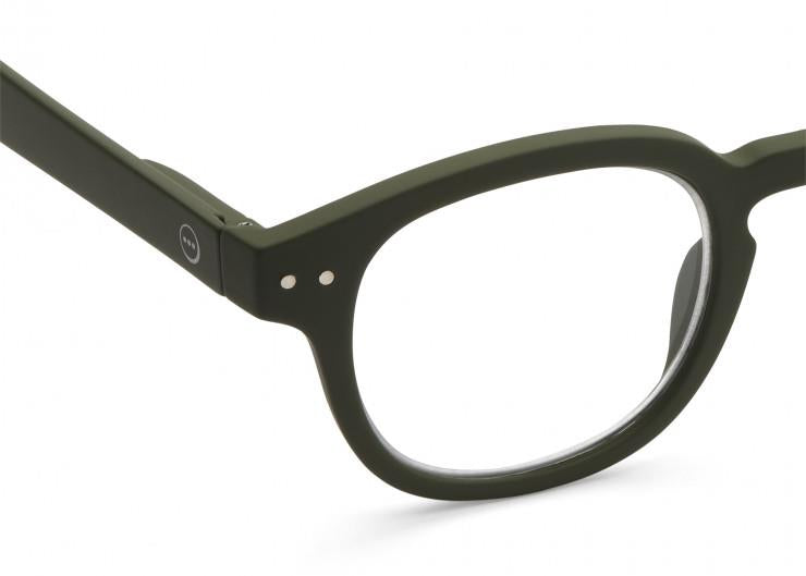 Blue Light Blocking Reading Glasses - Kaki Green Frame with Anti-Glare Lenses for Computer, Phone & Book Use - Comfortable & Stylish for Office, Home & Travel