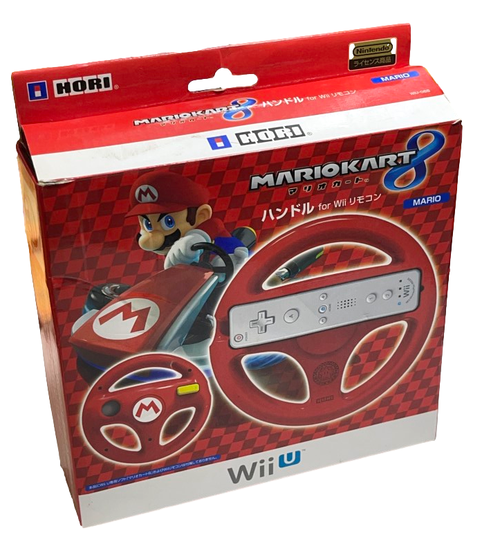 Preowned HORI Mario Kart Racing Wheel for Nintendo Wii U - Authentic Mario Steering Wheel Controller - Perfect for Mario Kart 8 & Racing Games - Great Gift for Gamers