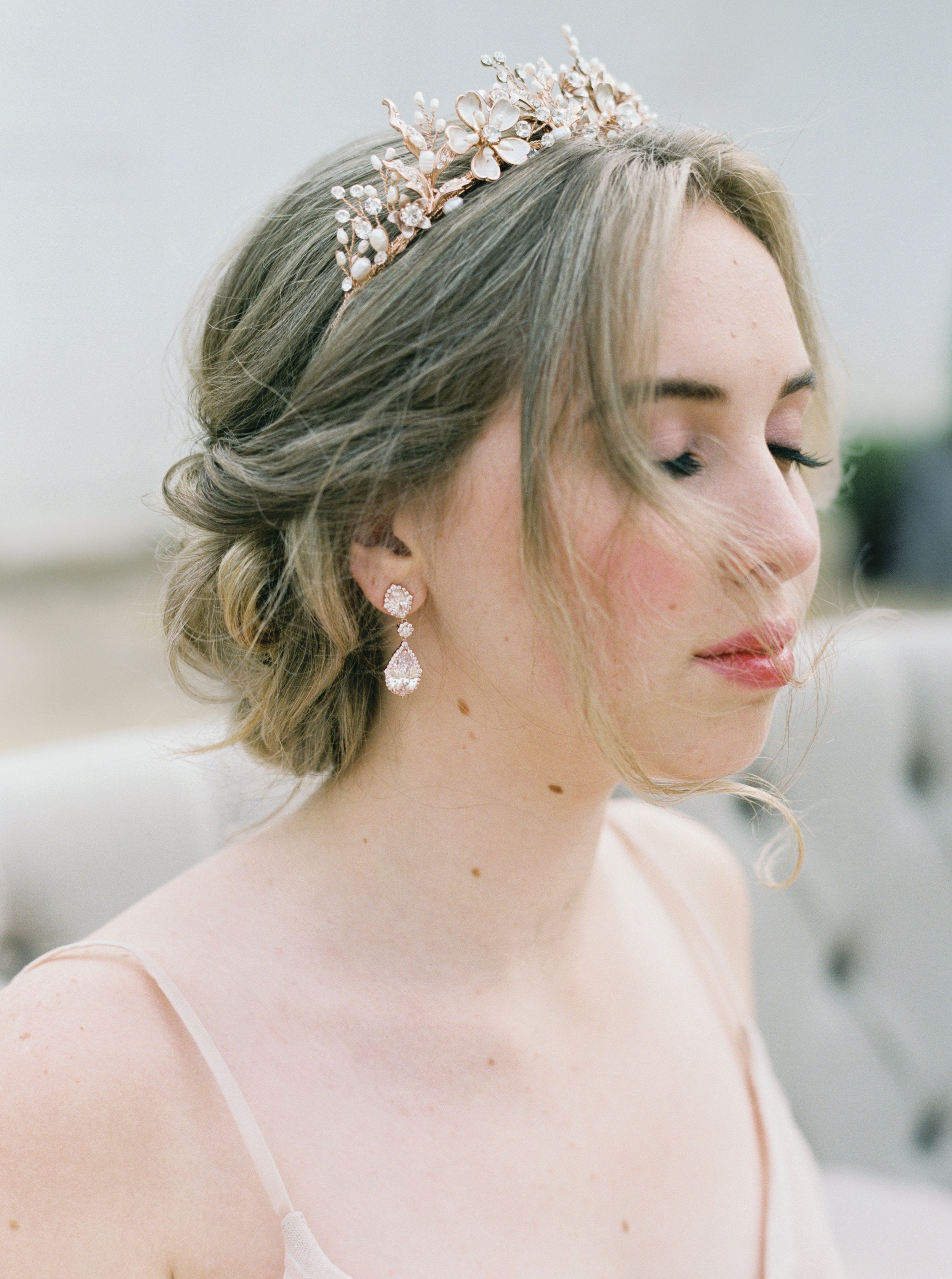 GENEVIEVE Elegant Bridal Earrings for Wedding - Sparkling Crystal Drop Earrings for Bride, Bridesmaids, and Formal Occasions