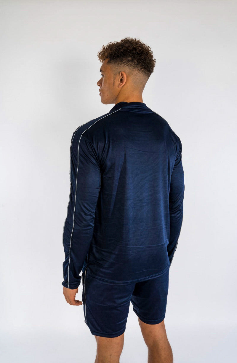 Cerus Navy Element 1/4 Zip Pullover Fleece Jacket for Men - Lightweight & Breathable Outdoor Activewear for Hiking, Running & Casual Wear
