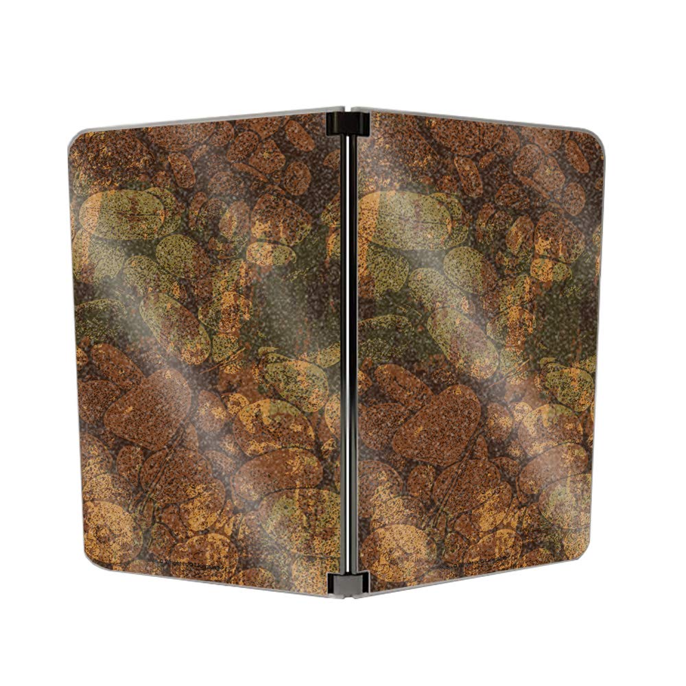 MightySkins Glossy Glitter Skin Cover for Microsoft Surface Duo - River Stones Design | Protective & Durable High-Gloss Finish | Easy to Apply & Remove | Made in USA | Perfect for Work, Travel & Personal Style Customization