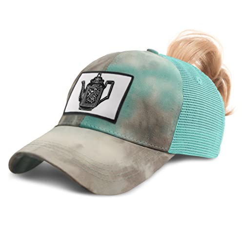 Tie Dye Aqua Rectangle Patch