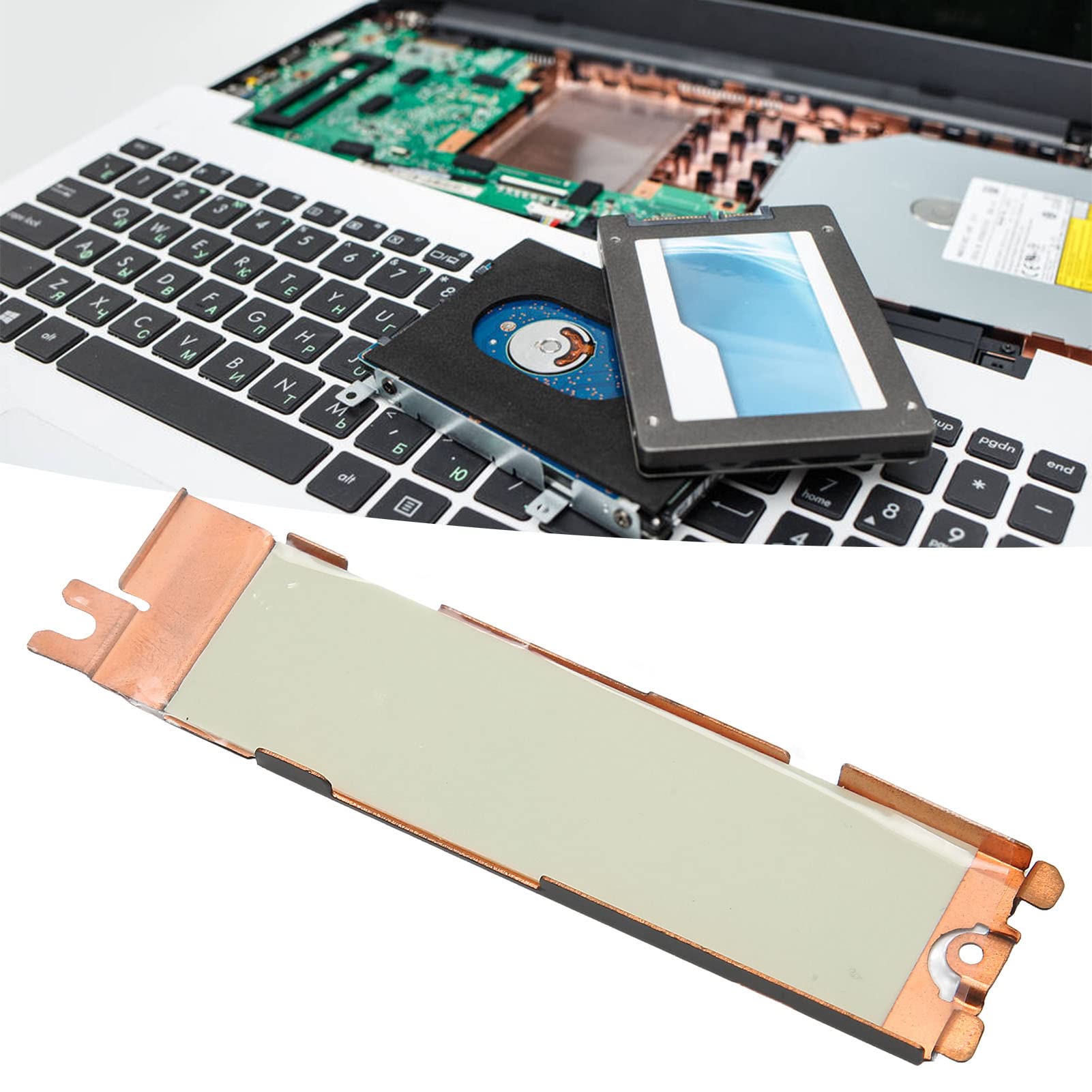 Premium Aluminum SSD Heat Sink Cover - Efficient Cooling for NVMe M.2 NGFF SSDs in Laptops & Gaming PCs - Perfect for Overclocking and Extended Gaming Sessions