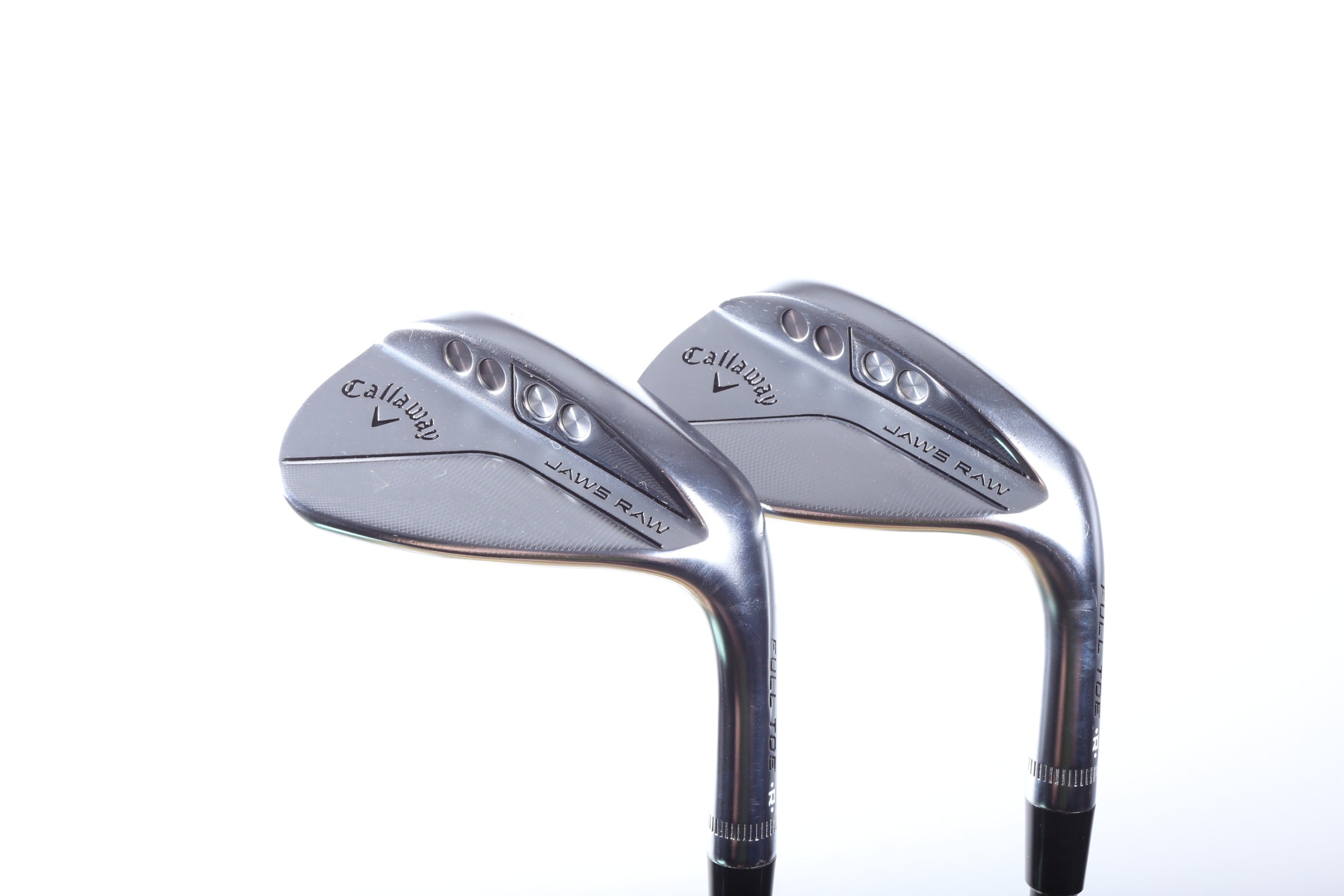 Premium Used Callaway JAWS Full Toe Chrome Wedge Set - Right Handed 54° & 58° Wedges with Regular Flex | Perfect for Golfers Seeking Better Short Game Control & Spin on the Course