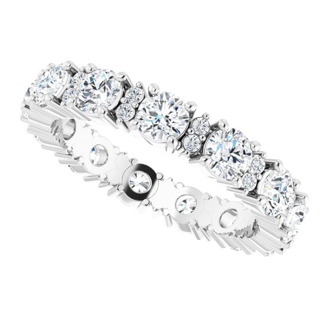 2.44 Carat Round Diamond Eternity Band for Women - Wedding, Anniversary & Special Occasion Jewelry Gift