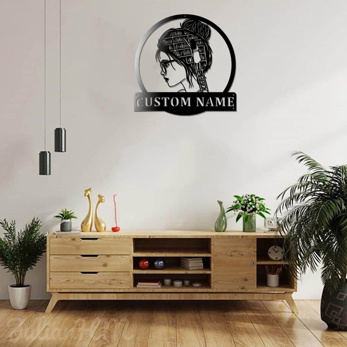 Personalized 'Just A Girl Who Loves Books' LED Metal Wall Art - Custom Name Library Decor for Home, Bedroom, Living Room & Office - 12x12 Inch Reading-Themed Night Light - Perfect Gift for Book Lovers & Reading Nook Decoration
