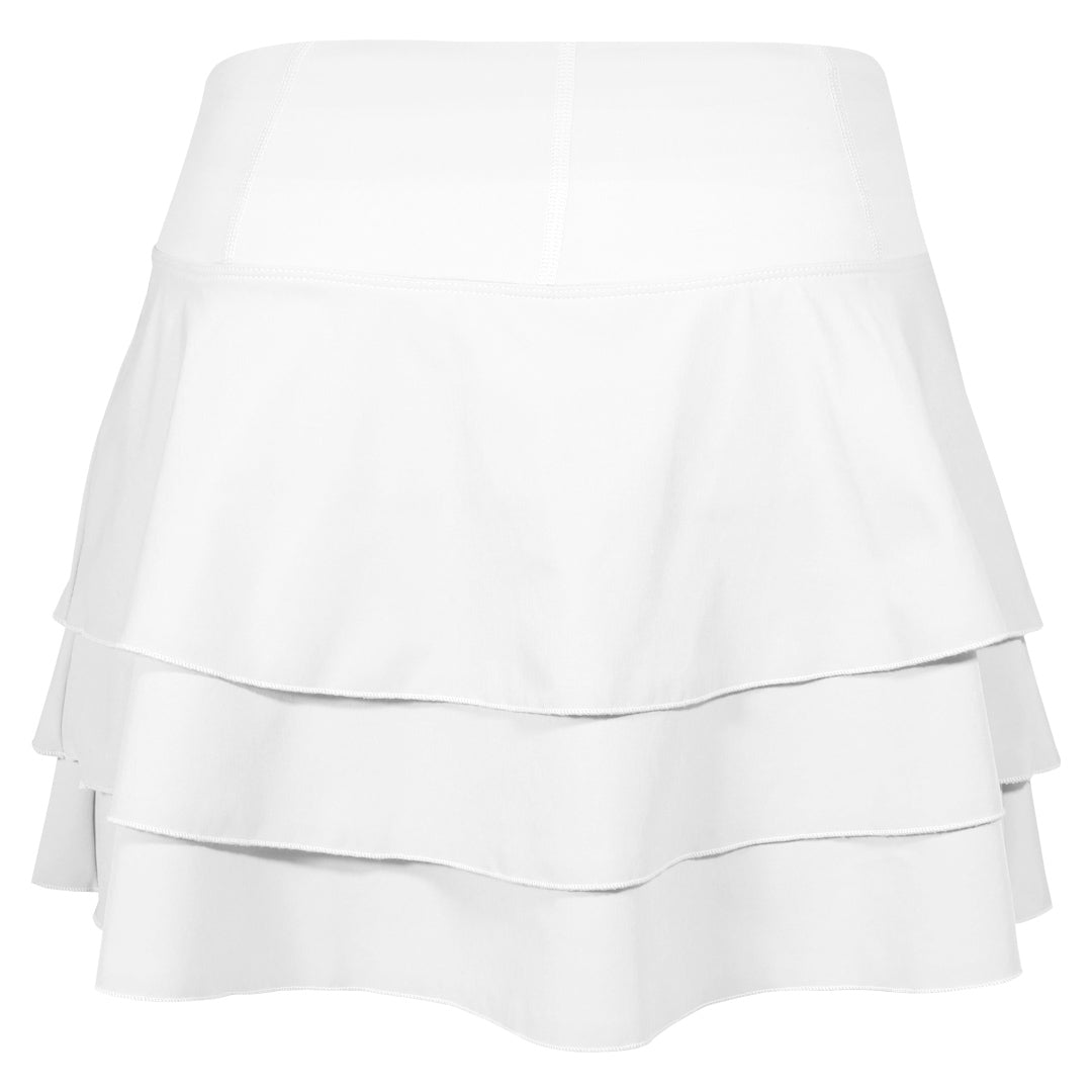 Lija Women's Causing A Racquet Stamina 13 Tennis Skort - White | Perfect for Tennis, Golf & Active Sports Wear