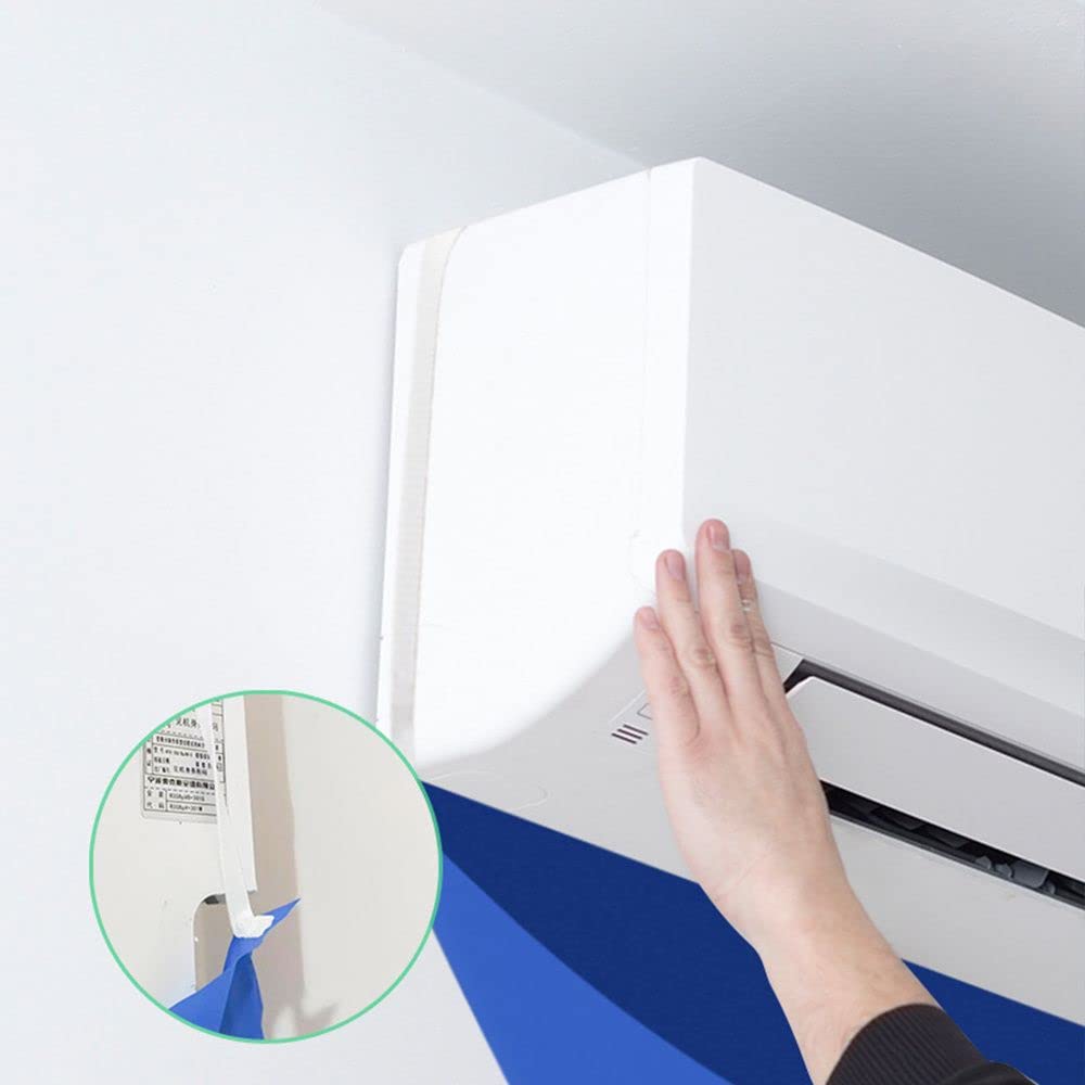 Universal Air Conditioner Cleaning Cover Bag with Tube - Reusable AC Unit Protector for Indoor & Outdoor Use - Perfect for Home, Office, and RV Maintenance