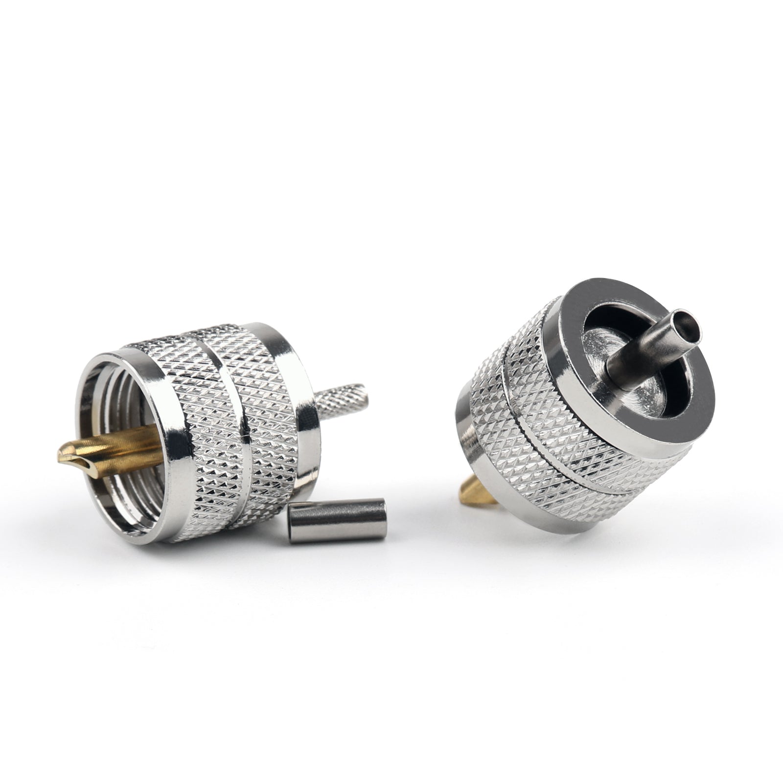 10Pcs UHF Plug Male PL259 Crimp Connector Adapter for RG316 RG174 RG178 LMR100 Coaxial Cables - Perfect for Ham Radio, CB Antenna, and CCTV Installations
