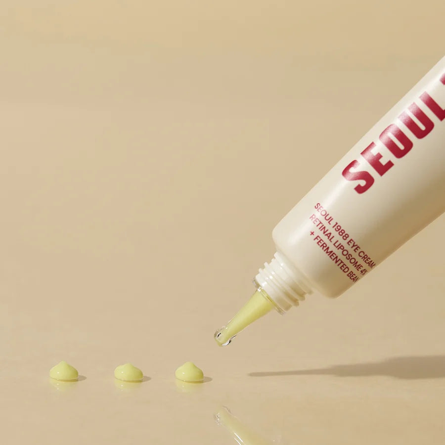 SEOUL 1988 Eye Contour Cream with 4% Retinal Liposome & Fermented Bean K Secret - Dark Circle Treatment, Anti-Aging Eye Cream for Wrinkles & Puffiness - Perfect for Night Routine & Travel Skincare