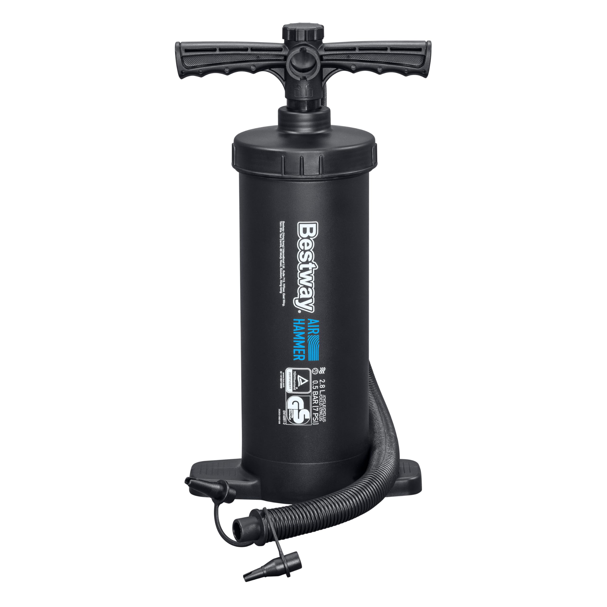 Bestway Air Hammer Double Acting Pump 2,800 ml – High-Pressure Air Pump for Inflatable Pools, Boats, and Air Mattresses – Perfect for Outdoor Camping, Beach Trips, and Water Sports