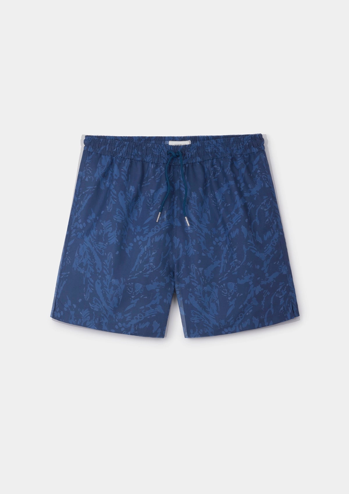 Blue Expressionist Print Seaqual® Swim Shorts for Men - Eco-Friendly Recycled Fabric, Quick-Dry & Comfortable - Perfect for Beach, Pool, and Summer Vacations