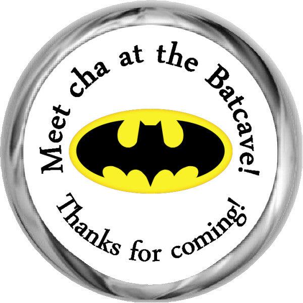 Batman Logo Hershey Kiss Stickers - Decorative Vinyl Decals for Laptops, Water Bottles & DIY Crafts