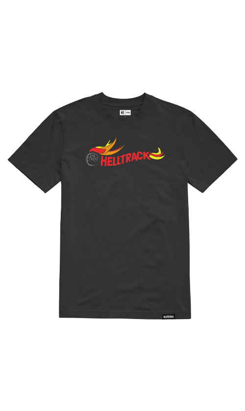 Etnies Helltrack Men's T-Shirt - Black Cotton Graphic Tee for Skateboarding & Casual Wear