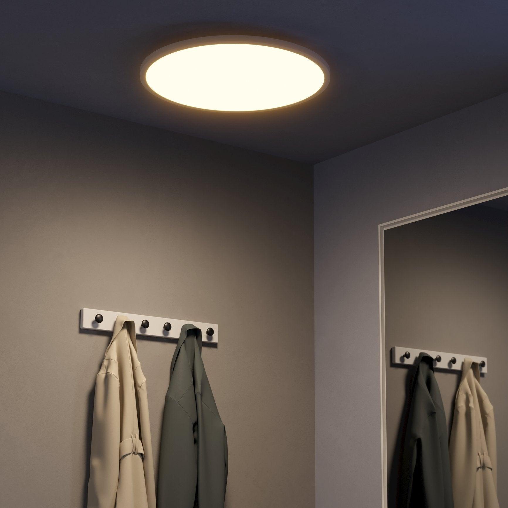 Eglo Connect Sarsina Z Smart LED Ceiling Light - 60cm Round Flush Mount, Dimmable White Light, Works with Alexa & Google Home - Perfect for Living Room, Bedroom or Kitchen Lighting