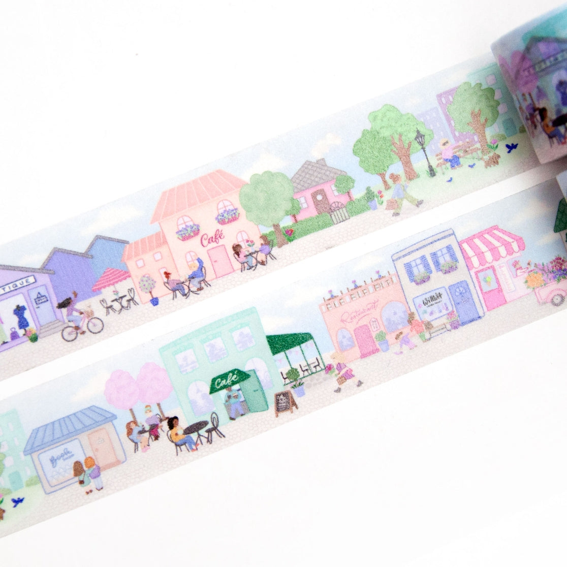City of Cafes Washi Tape - Decorative Japanese Paper Tape for Scrapbooking, Journaling, DIY Crafts & Gift Wrapping - Perfect for Bullet Journals, Planners & Home Decor