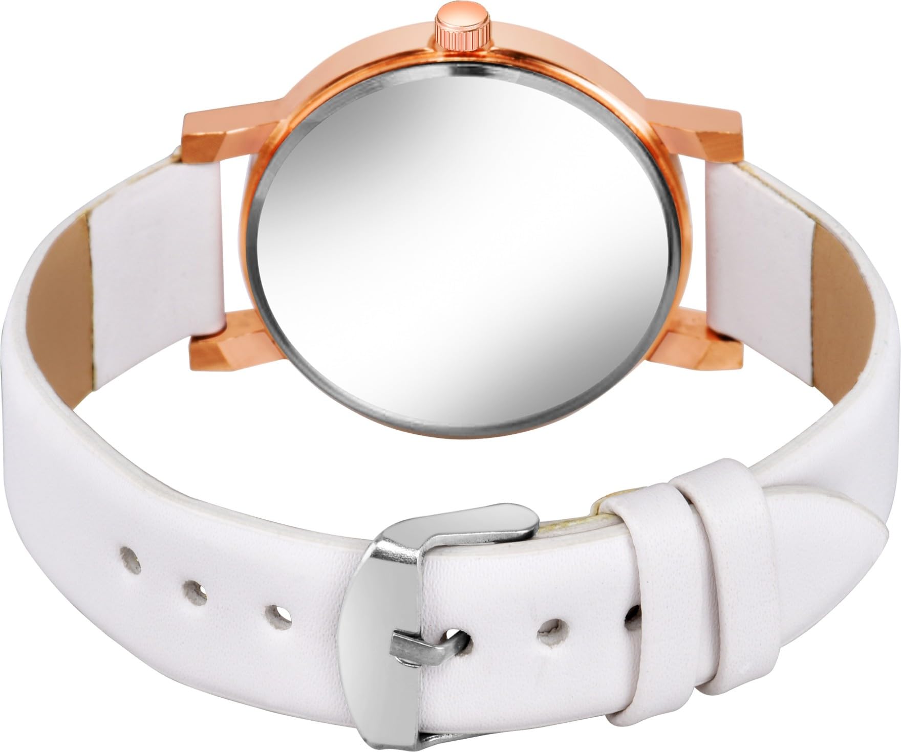 Elegant Talgo Analog Floral White Dial Women's Watch with White Leather Strap - Perfect for Office, Party & Everyday Wear (Pack of 1)