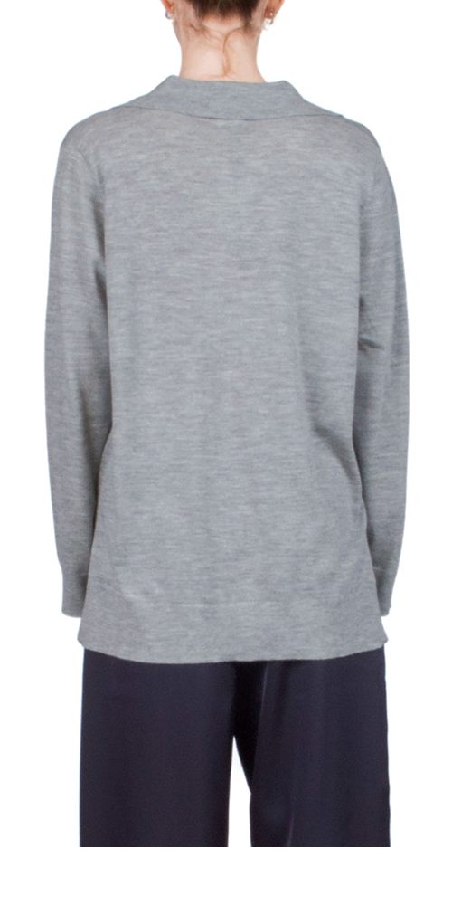 James Men's V-Neck Polo Shirt - Soft Cotton Casual Tee for Work & Weekend Wear - Grey