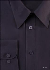 Daniel Ellissa DS3001 Convertible Cuff Basic Dress Shirt in Plum - Perfect for Business Meetings & Formal Occasions